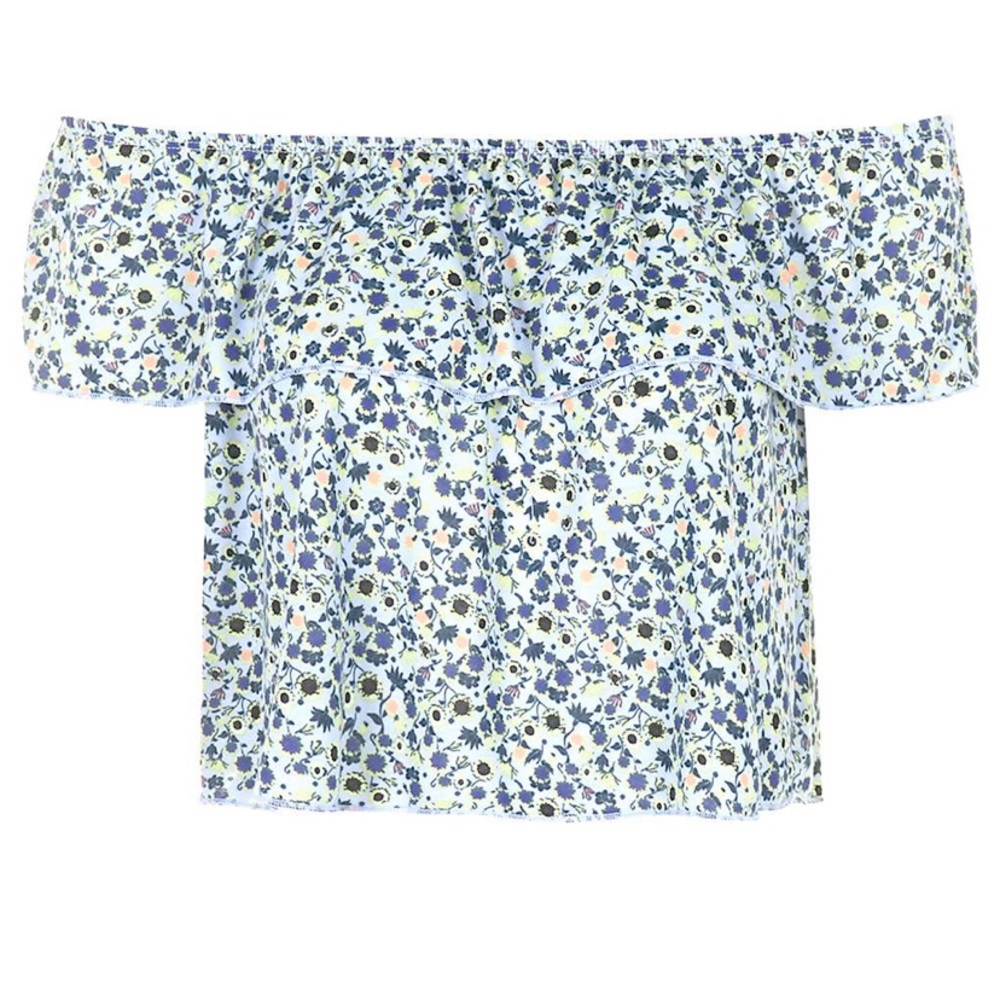 Floral off the shoulder top shop shirt
